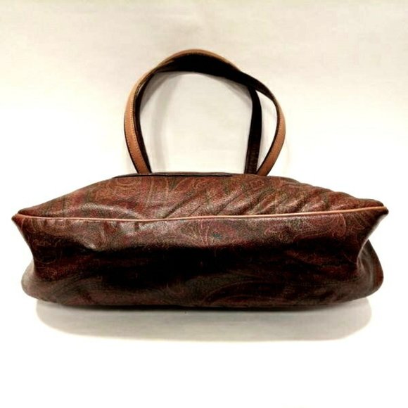 ETRO Paisley Pattern Leather Bag Shoulder Tote Ladies - Picture 3 of 9